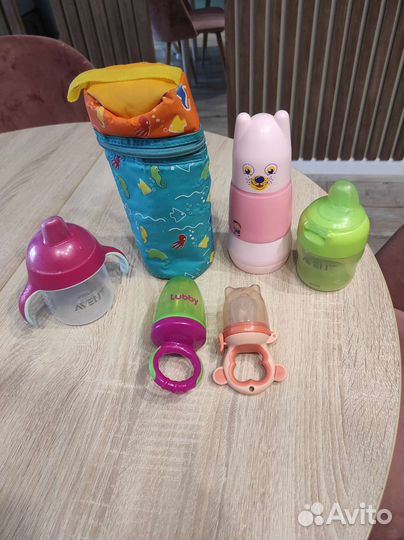 Поильники,термос,термосумка, ниблеры, нагрудник HB