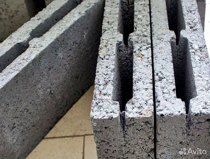 Керамзитобетонный блок перегородочный пустотелый