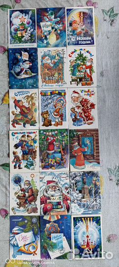 Открытки Новогодние ссср.Подписанные все.часть 2