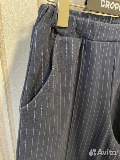 Брюки для девочки Sela 164 широкие синие