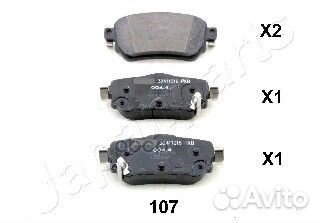 Колодки торм.дисковые Qashqai 14- pp107af Japan