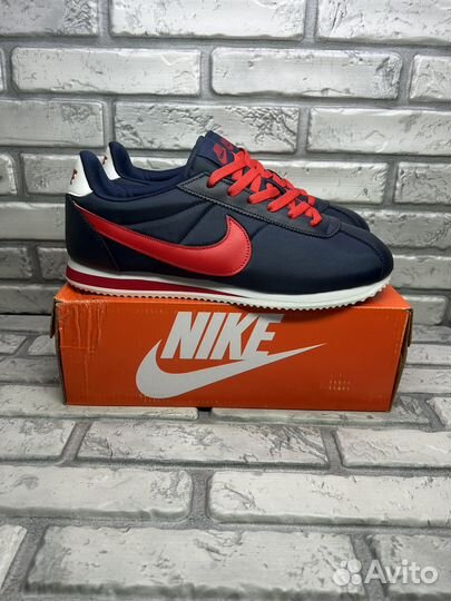 Кроссовки nike cortez classic navy red 41