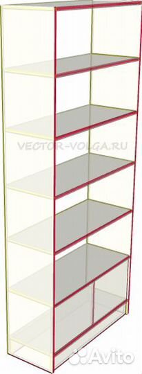 Торговый стеллаж с накопителем