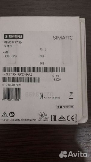 Siemens S7-1200 memory card 4MB