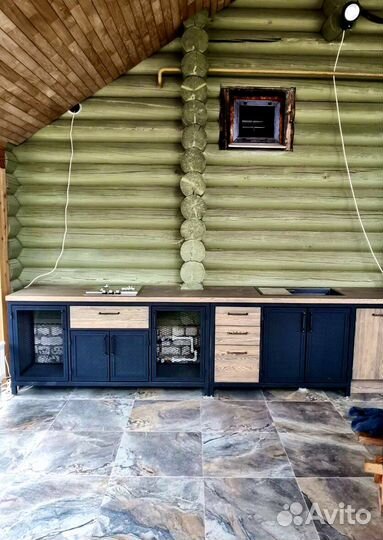 Кухня для дома в стиле лофт