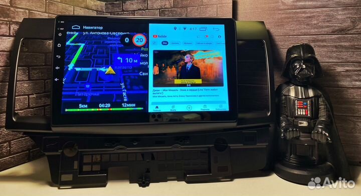 Магнитола на mitsubishi lancer 10 2/32 10 дюймов