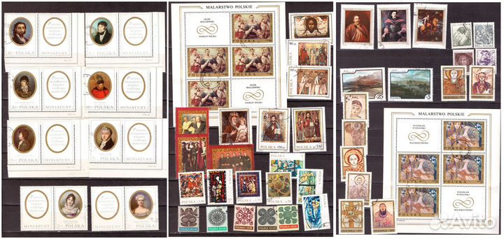 Живопись. Почтовые марки разных стран (в альбоме)