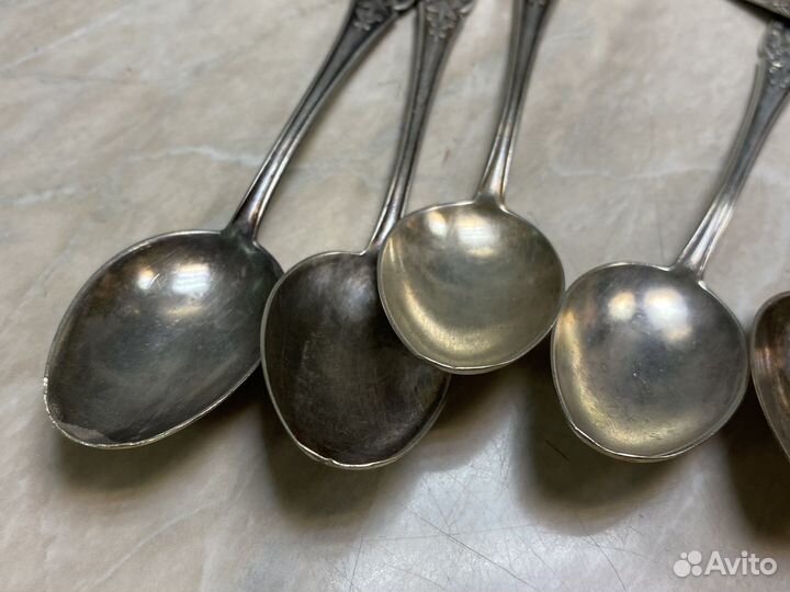 Чайные ложки серебро 875