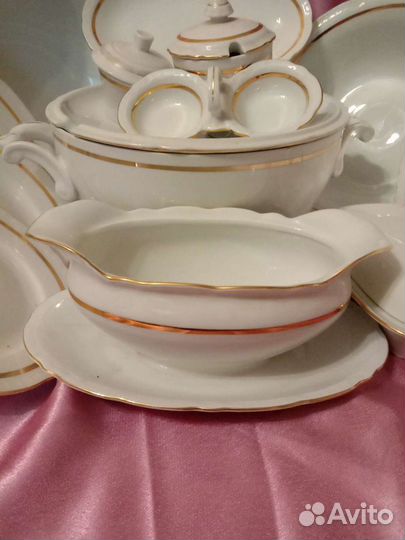 Большой Столовой Сервиз 6персоен Фарфор Чехия