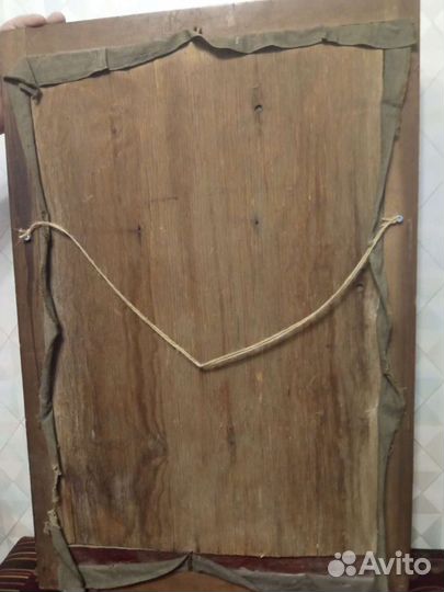 Старинная картина из вышивки