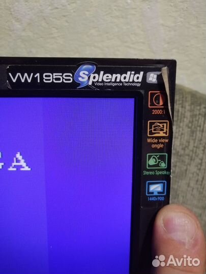 Монитор 19 дюймов asus VW195S б/у с дефектом