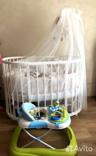 Детская кроватка трансформер 8в1. Ходунки GO
