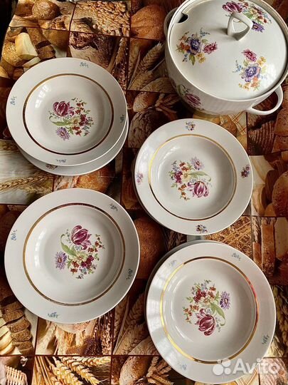 Фарфоровая посуда СССР дулево сервиз остатки