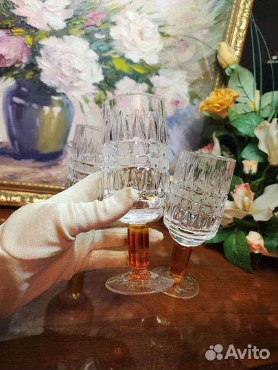 Фужеры олимпийские,Хрусталь, Винтаж