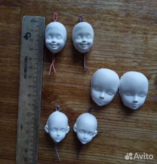 Заготовка из гипса, лицо для куклы