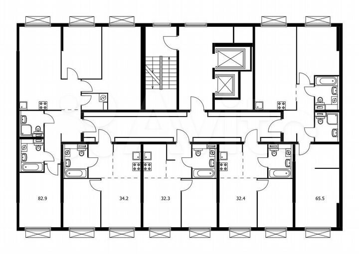2-к. квартира, 65,5 м², 7/15 эт.