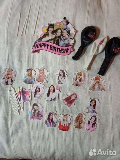 Набор для праздника топперы Black Pink