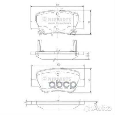 Колодки тормозные toyota avensis 09- задние ком