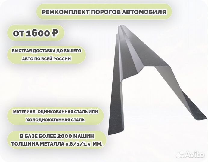 Пороги ремонтные на авто