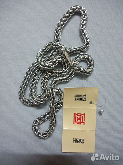Серебряная цепь питон 65см. 43.2гр