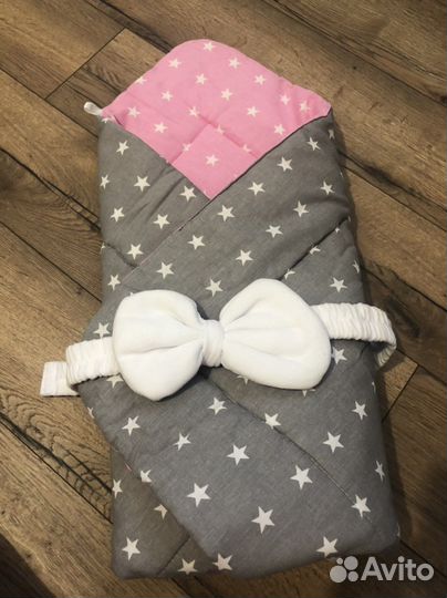 Конверт одеяло на выписку демисезонный