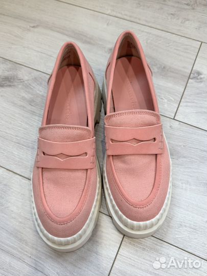 Лоферы женские розовые