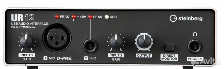 Аудиоинтерфейс для блогера steinberg UR12 (карта)