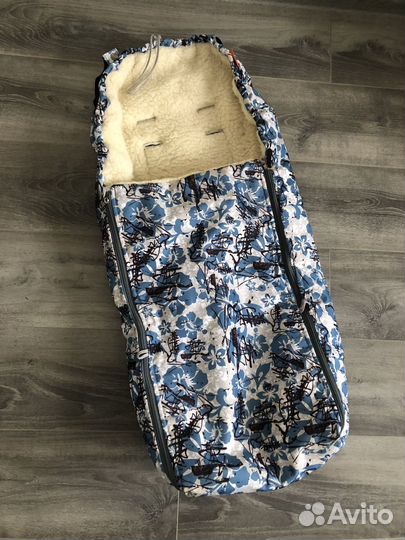 Меховой конверт в коляску, в санки на овчине