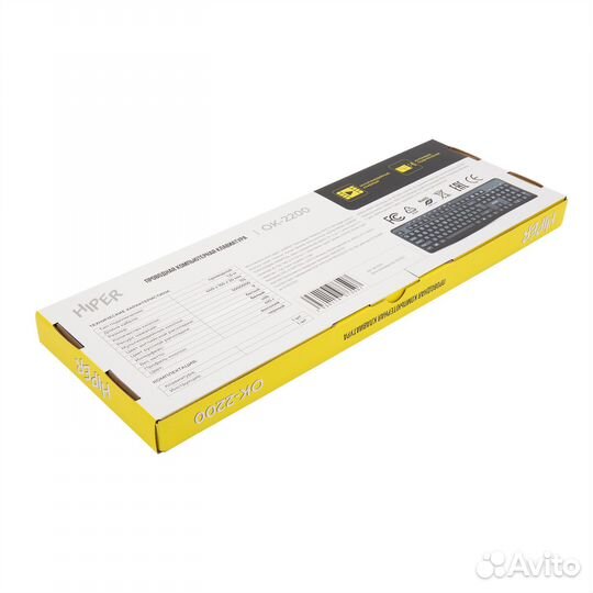 Проводная компьютерная клавиатура hiper OK-2200