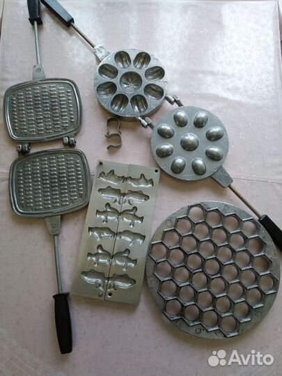 Посуда СССР, вафельница, орешница, пельменница