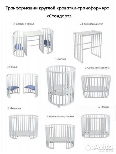 Детская кроватка 8 в 1