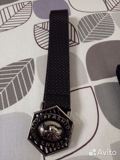 Ремень женский кожаный черный