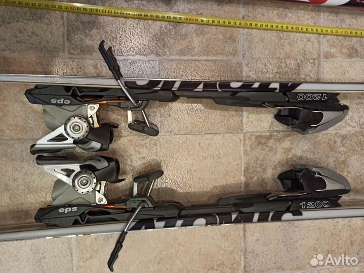 Горные лыжи 160см с ботинками 26-26,5см