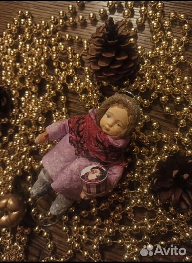 Ватная игрушка на елку