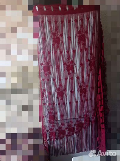 Тюль нитками ширина 300 длина 150 см