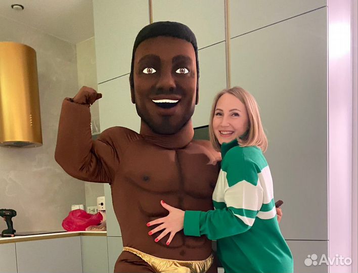 Ростовая кукла Поздравление Африканец Пирожков