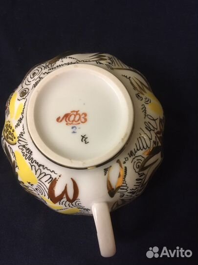 Сервиз чайный « Золотые ромашки», лфз