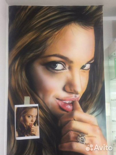 Портрет по фото, Роспись стен