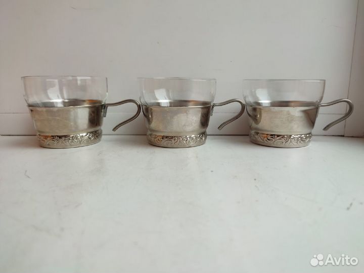 Подстаканники мельхиор, алюминий СССР