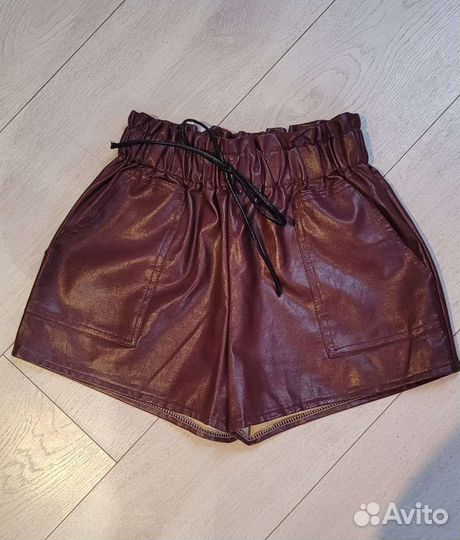 Шорты экокожа