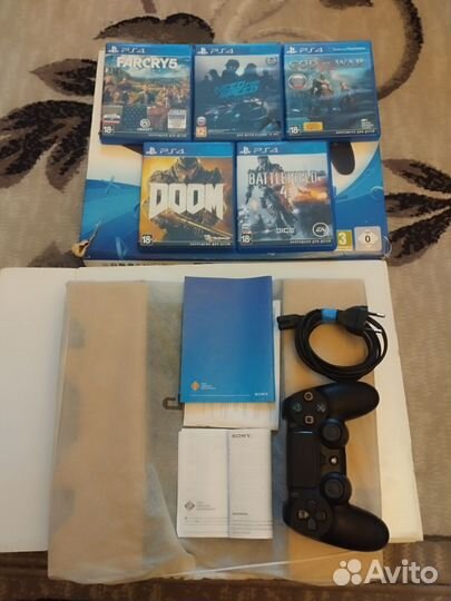 Ps4 Slim 1 tb с играми