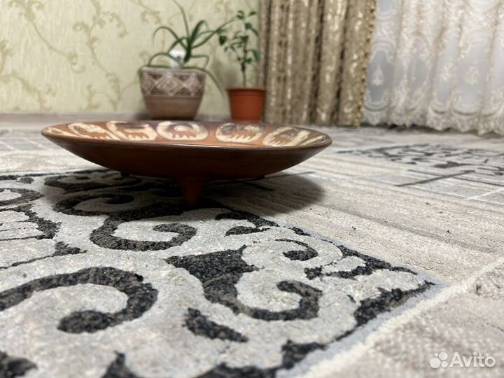 Тарелка глиняная ручной работы