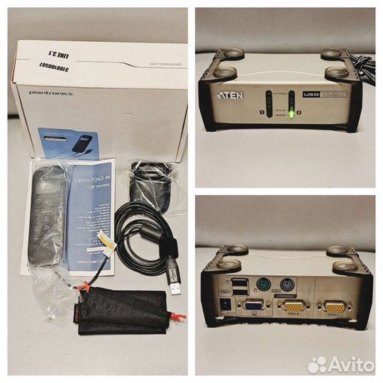 IP-телефон Calisto 240 и KVM-переключатель Aten