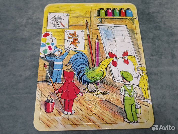 Волшебный чемоданчик с пазлами по мотивам Сутеева