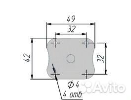 Опора декоративная ADJ7.100.WHT H100+18мм белый