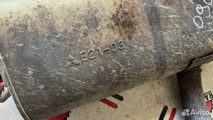 Глушитель, раздвоенная банка Lancer 10 Ralliart