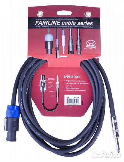 Колоночный кабель спикон-джек, 3 м Superlux SFS3SP