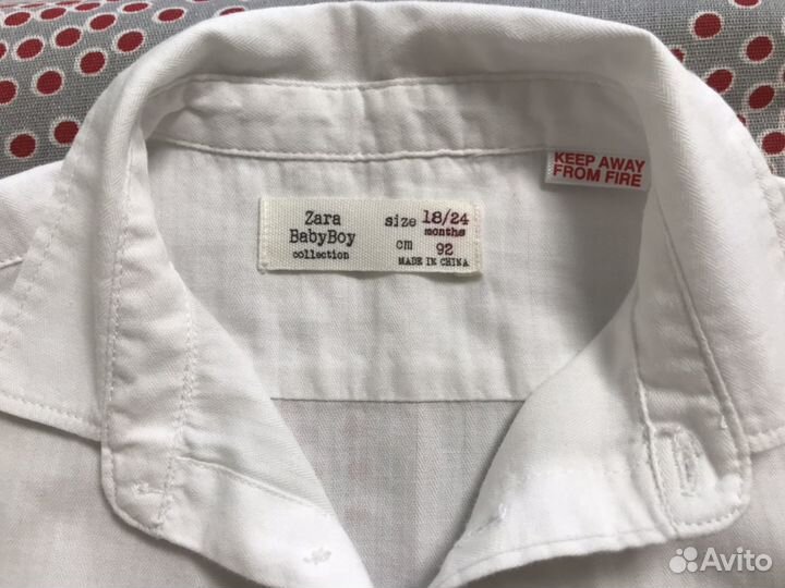 Рубашка Zara 2 года(18-24 мес)