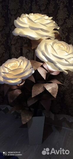 Светильник роза из изолона