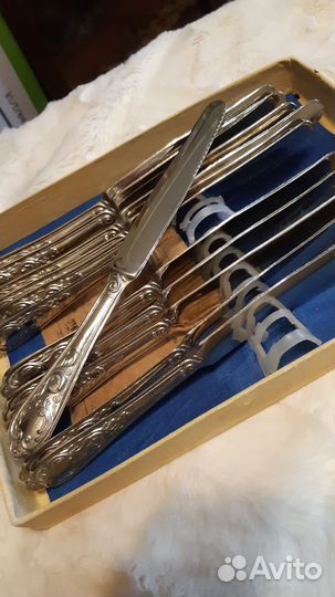 Набор столовых приборов мельхиор СССР